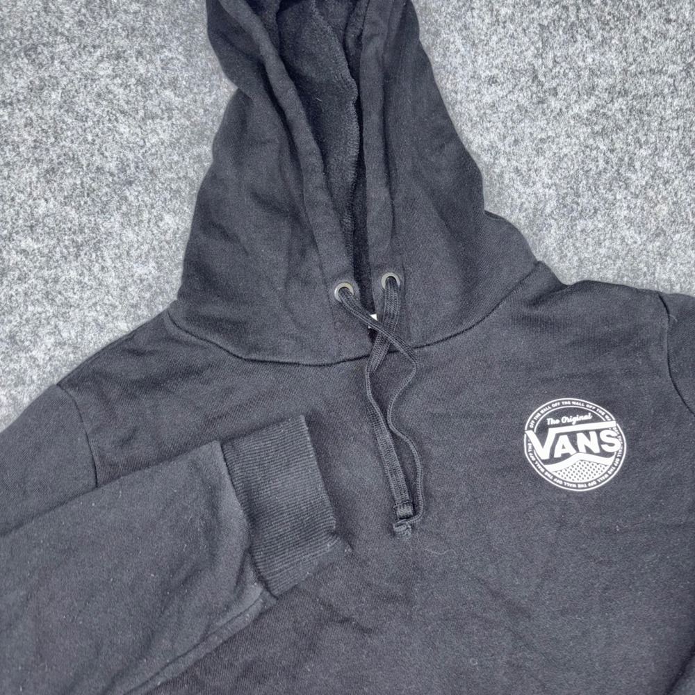 Vans Hoodie Mens Small Black The Original Logo Pullover Sweatshirt Skate Street